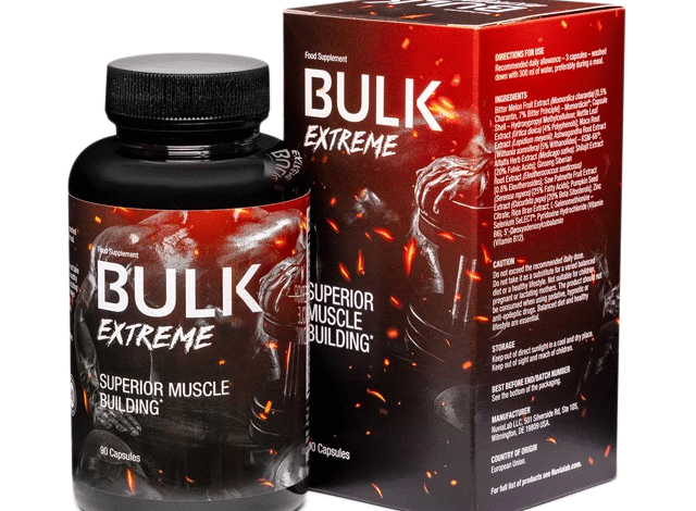 "Bulk Extreme: أفضل مكمل لتضخيم العضلات وبناء كتلة عضلية صافية بسرعة"